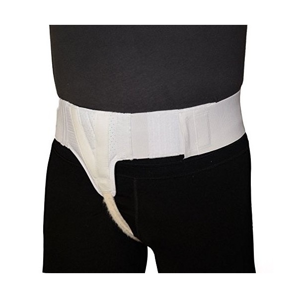 AT Surgical Right Side Hernia Support Truss Belt with Compression Pads, Short, 7 Ounce