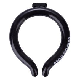 Neck Cooling Tube with Insulation Bag, Reusable Ice Ring for Instant Cooling, Freezes Below 64℉- Ideal for Hot Weather, Outdoor Sports, and Workers. Wearable Neck Cooler in Summer.(Black, L)