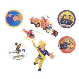 Unbranded Fireman Sam Assorted Skateboard Stickers Lot Of 11 Pieces