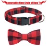 Malier Dog Collar with Bow tie, Classice Plaid Pattern Dog