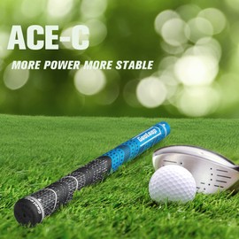 Geoleap Golf Grips Set of 13- Grips with Tapes and Grips with All Repair Kits for Choice,Hybrid Golf Club Grips,Standard/Midsize,All Weather Contral, High Feedback & Traction. (Midsize, Grey-Pro Kit(13 Grips with All Repair Kits))