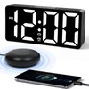 PPLEE Alarm Clock with Bed Shaker & Night Light for
