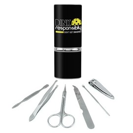 GRAPHICS & MORE Pickleball Dink Responsibly Stainless Steel Manicure Pedicure Grooming Beauty Care Travel Kit