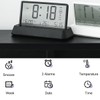 Lancoon LCD Digital Alarm Clock with 3 Alarms Transparent Temperature