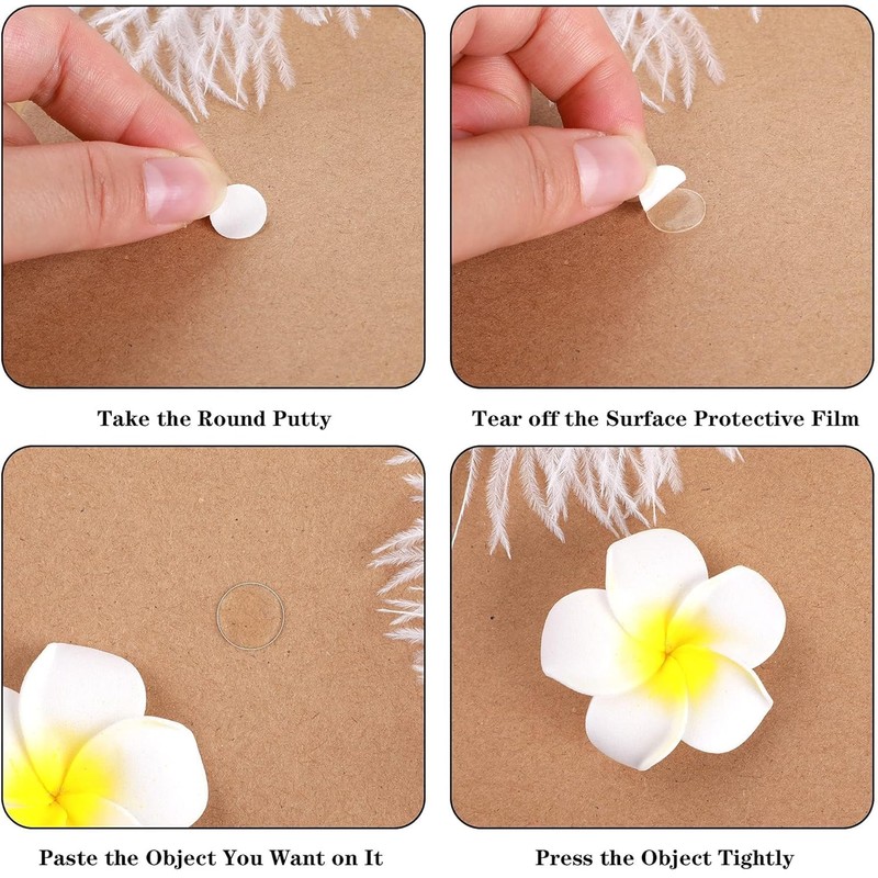 JANYUN 140 Pcs Double Sided Sticky Dots Removable Round Putty