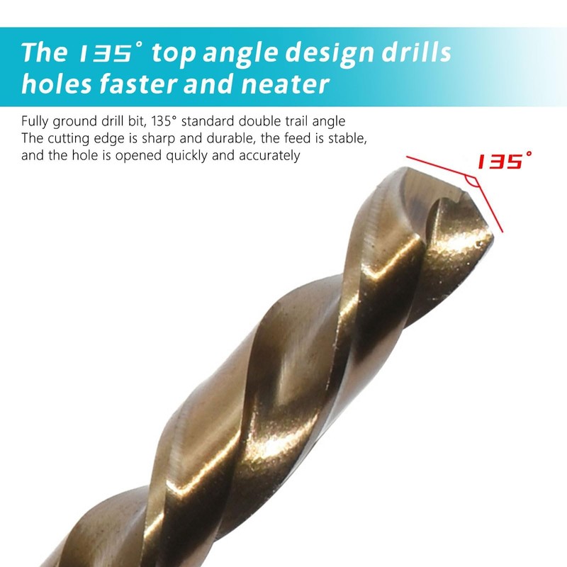 6 Pcs 1/4" Hex Shank Drill Bits 1.5mm High Speed