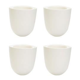 Sungmor Wall Hanging Corner Planters, 4PC White Wall Mounted Flower Pots, Self Watering Wall Planter for Indoor Plants, Right Angle Corner Hanging Pot, Great for Balcony Home Office Bar Corner Decór