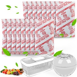 16 Pack Produce Saver Refill Kit, Carbon Filter Refills Ethylene Gas Absorber for Produce Keeper and Crisper Inserts, Fridge Keep Fruits Vegetable Fresh, Fruits & Vegetables Storage