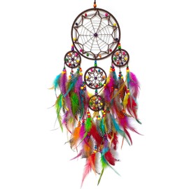 Donko Colorful Large Dream Catcher with Wooden Bead