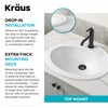 KRAUS Elavo 22 in. Oval Porcelain Ceramic Self-Rimming Drop In