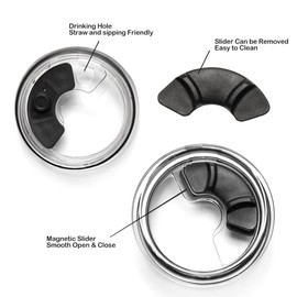 Magnetic Spill Proof Replacement Lid - Compatible for Yeti Tumbler,Rambler, zark Trail,Old Style Rtic Lid(30 oz - 1 Pack)