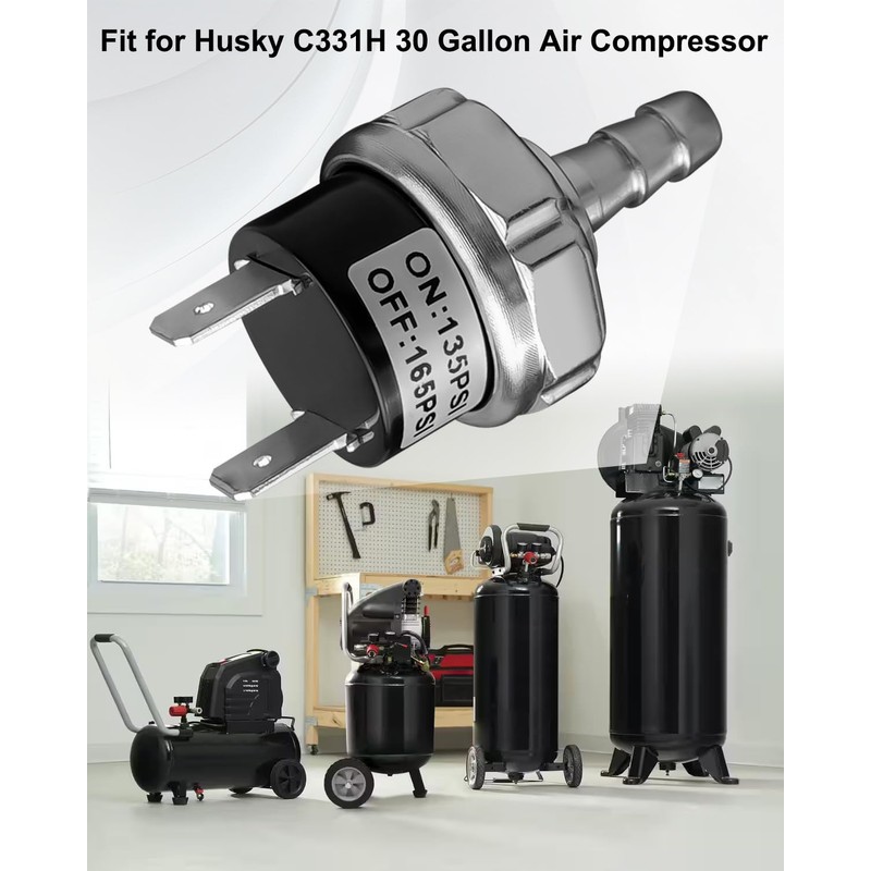 Air Compressor Pressure Switch Fit for Husky C331H 30 Gallon,