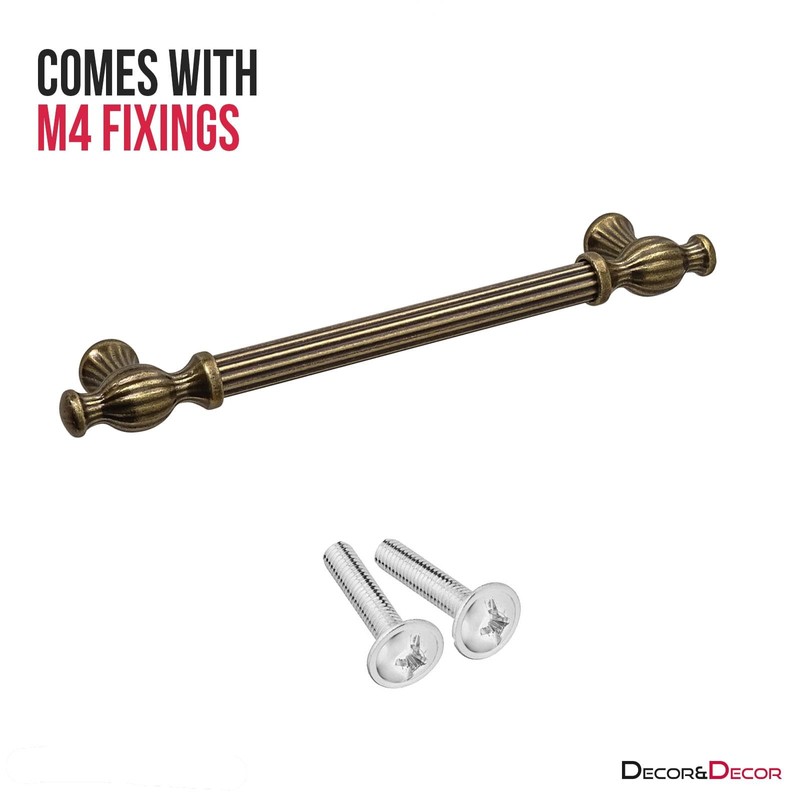 Decoranddecor Verna Traditional T-bar Antique Style Cabinet Pulls Drawer Handles