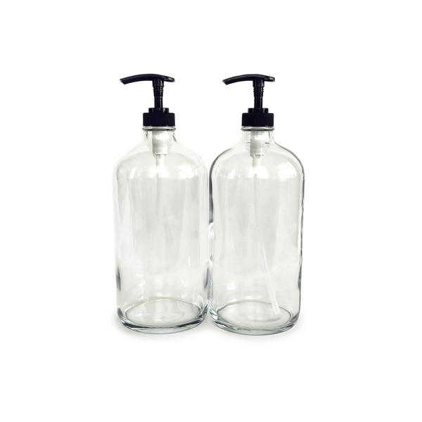 Vivaplex Vivaplex, 2, Large, 32 oz, Empty, Clear Glass Bottles