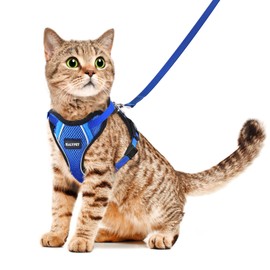 Halypet Cat Harness and Leash Set [H500 Pro Escape Proof Cat Harness for Walking, Adjustable Breathable Soft Travel Cat Leash, Reflective Strips Kitten Harness