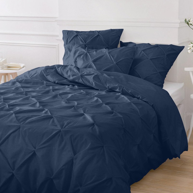 MH Home Pintuck Single Duvet Cover Set - 200 Thread