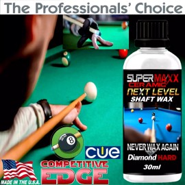 SUPERMAXX BILLIARDS POOL CUE SHAFT WAX "CERAMIC COATING CLEAR COAT" FOR SMOOTH STROKES