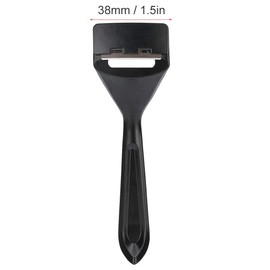 Metal Leather Skiver with 3PCS Skiver Replacement Part for Leather Craft DIY, Leather Making, Leather Thinning(Black)