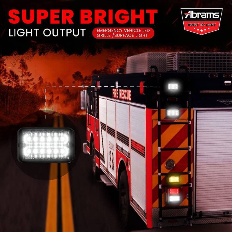 Abrams SAE Class-1 Bold 12 [Amber/White] 36W - 12 LED