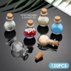 Pafeooui 120 Pcs 2ml Mini Glass Bottles with Cork Stoppers