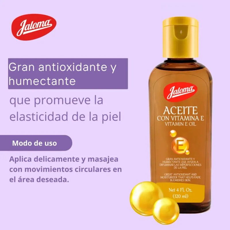 Aceite Con Vitamina E Jaloma 120 Ml