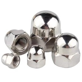 M5-0.8 Acorn Cap Nuts, M5 Acorn Nuts 304 Stainless Steel 18-8, Bright Finish, Full Thread,30Pcs