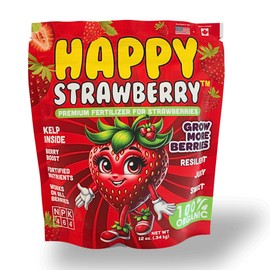Happy Strawberry Fertilizer Organic Premium Fertilizer for Strawberries & All Berries 12 oz (0.34 kg)