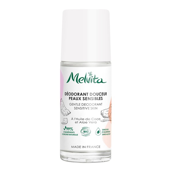 Melvita, Soothing Roll-on for Sensitive Skin, Gentle and Natural Formula,