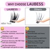 Lash Clusters Kit LAUBESS Cluster Lashes Wispy DIY Lash Extension