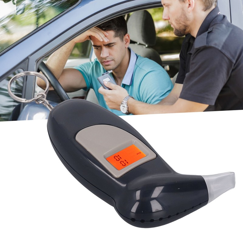 Alcohol Tester Professional LED Digital Keychain Breath Alcohol Detector Audible