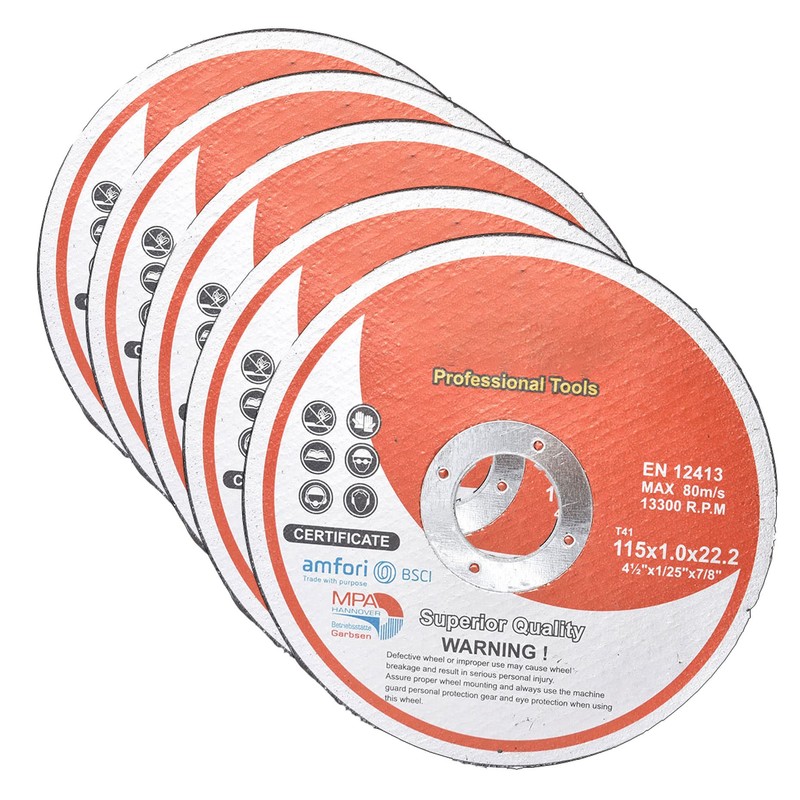 TJHSM 50-Pack Cut-Off Wheels Thin 4-1/2x0.040x7/8 Aluminium Oxide Grinder Cutting