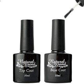 NaturalTrend Gel Nail Top Coat, Base Coat, Matte Coat Set (Basecoat (0.3 oz (10 g), Topcoat (0.4 oz (10 g) / Set (Cosmetics Registered)