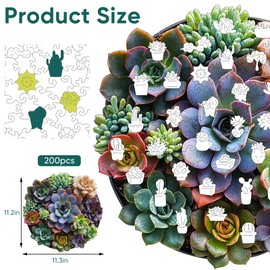 Wooden Puzzles for Adults,200 Pieces Round Mandala Succulent Plants,Extra Thick 5MM,Unique Shaped Liberty Jigsaw Puzzles for Adults and Kids, Family Game,Birthday Gifts,11.2x11.2 Inches