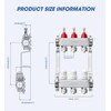 ABST PEX Manifold,3 Loop Stainless Steel Floor Radiant Heat Manifold