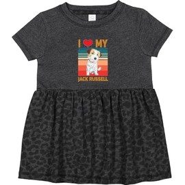 inktastic Jack Russell Dog Lover Infant Dress 24 Months Vintage Smoke with Leopard Print 3debd