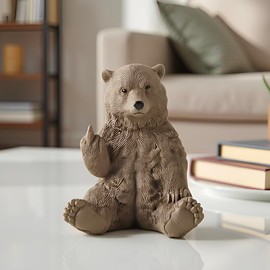 Figura Decorativa Con Diseño de Oso Café, Divertida Para Amantes de los Osos, Decoración Temática de Cabina, Regalos de Oso