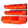 Wallmaster 8-Bin Storage Bins Garage Rack System 2-Tier Orange Tool