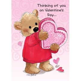 Suzy's Zoo Valentines Cards 4-pack, Thinking of You on Valentines Day 10951