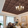 STICKGOO PVC Ceiling Tiles, Antique Copper Decorative Drop Ceiling Tiles