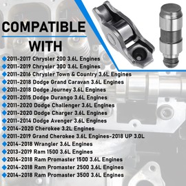 24x Rocker Arm Lifters Kit Compatible with 2011-2016 Chrysler Jeep Grand Cherokee Dodge Charger Ram 1500 3.6L Pentastar Replace OE 5184296AH 5184332AA