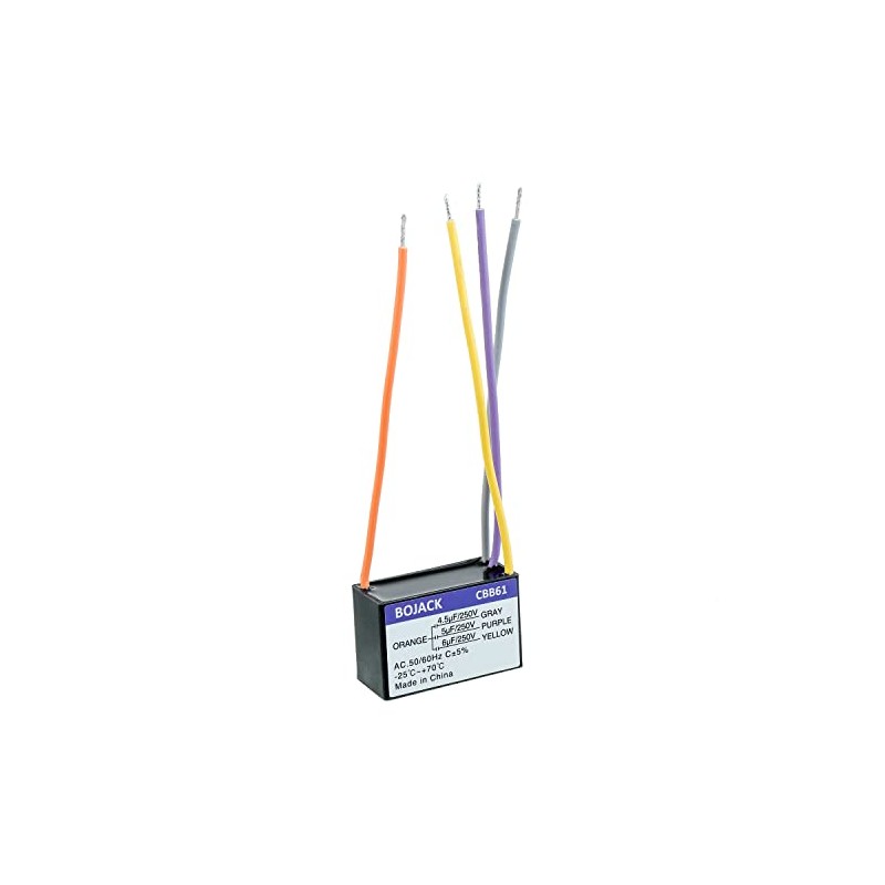 BOJACK CBB61 4.5uF+5uF+6uF 250V AC Ceiling Fan Starting Capacitor for
