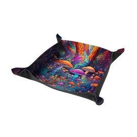 Dice Tray for Table Games and Role Playing Games - Wonder Book, Roll Player, Ashes Reborn - Land of Mushrooms, 22 cm x 22 cm / 9 x 9 inches