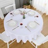 FOLINS&HOME 2 Pack White Round Tablecloth - 60 Inch Waterproof