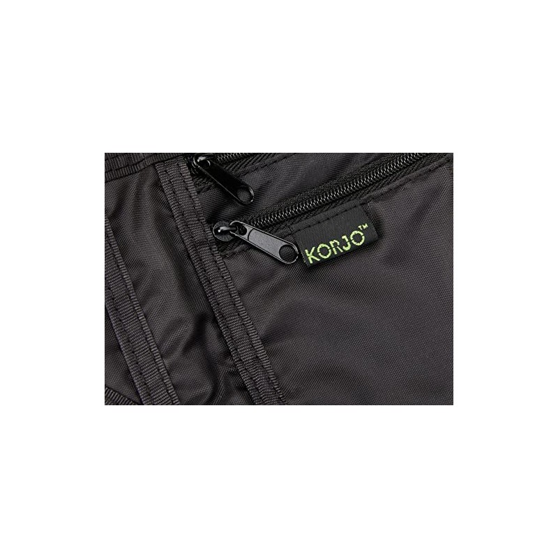Korjo Ultralight Money Belt, 2 Large Zippered Compartments, Concealed Credit