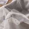 Miulee Sheer voile floral embroidery curtains with eyelets, transparent1