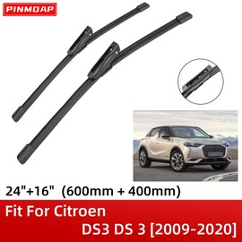 2 Wipers 24" 16" Front Wipers Replacement Fit for Citroen DS3 DS 3 2009-2020, Windshield Wiper Blades Original Equipment Wiper Blade, That Meet OEM Quality Easy DIY Install Premium All-Season