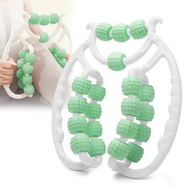 Yuragim Cellulite Massager, 20 Wheels Cellulite Roller, 2025 Massage Roller Legs Arm, Anti-Cellulite Massager Legs, Massage Roller for Thin Slimming, Leg, Foot, Arm Massage (Green)