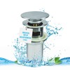 Drain Fitting for Sink with and without Overflow, Click-Clack Valve