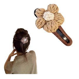 Alligator Clips Hair Flowers Barrettes for Hair Flower Clips Vintage Hair Accessories for Women Girls Knitted Flower Hair Barrettes Hairpins