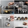 Mikinona Magnetic Spice Jars 8pcs Stainless Steel Spice Containers with